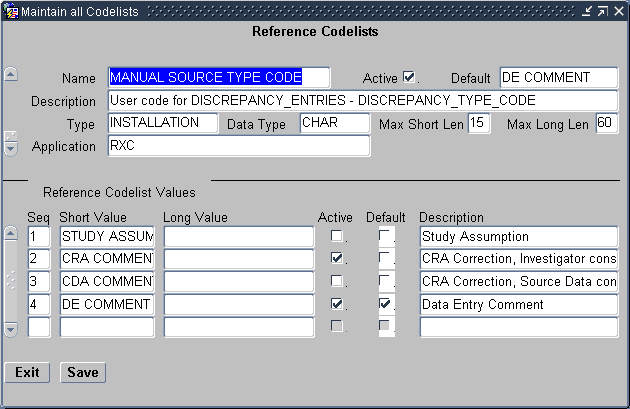 Defining Reasons for a Manual Discrepancy