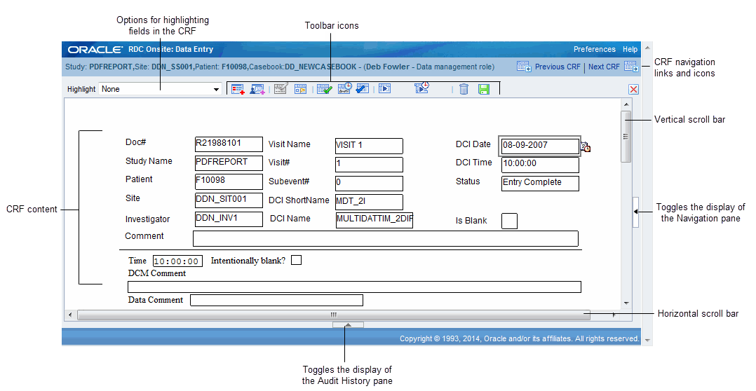 Data Entry Window Data Entry Window