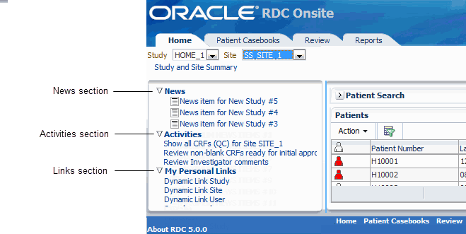 News, Activities, and Links Sections on the Home Page News, Activities, and Links Sections on the Home Page
