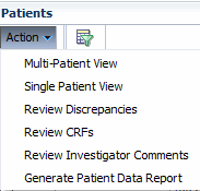 Action menu Action menu