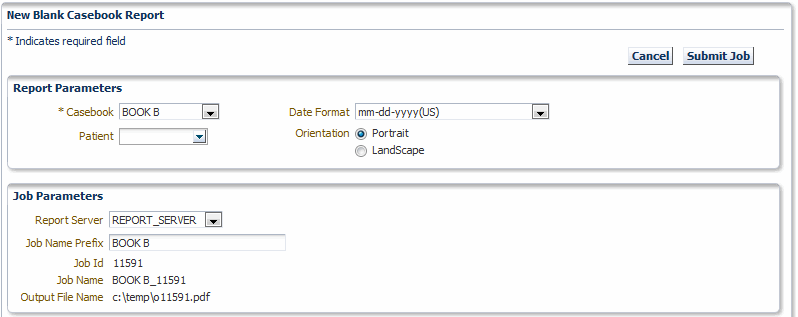 New Blank Casebook Report.