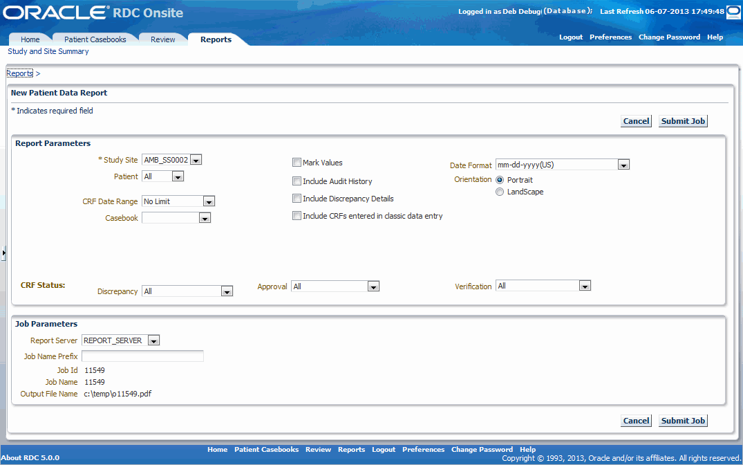 Study and Site Summary
