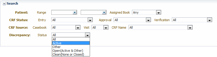 Discrepancy Search Criteria Discrepancy Search Criteria