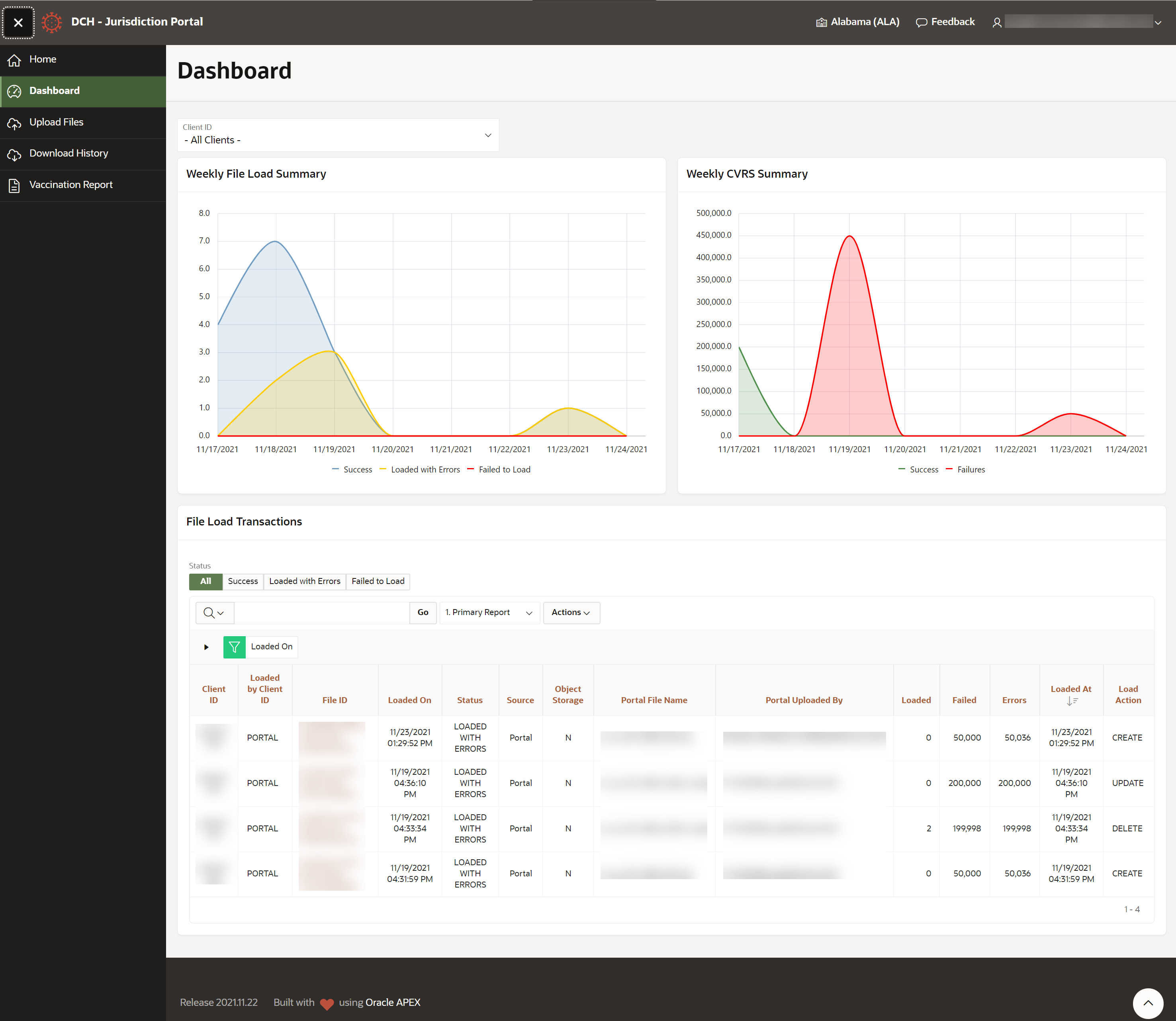 Jurisdiction Portal Dashboard