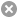 Shows a circle with an X