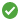 Shows green circle with a check mark