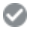 Shows a checkmark icon
