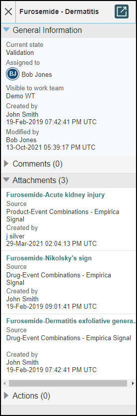 Topics Management Detail panel