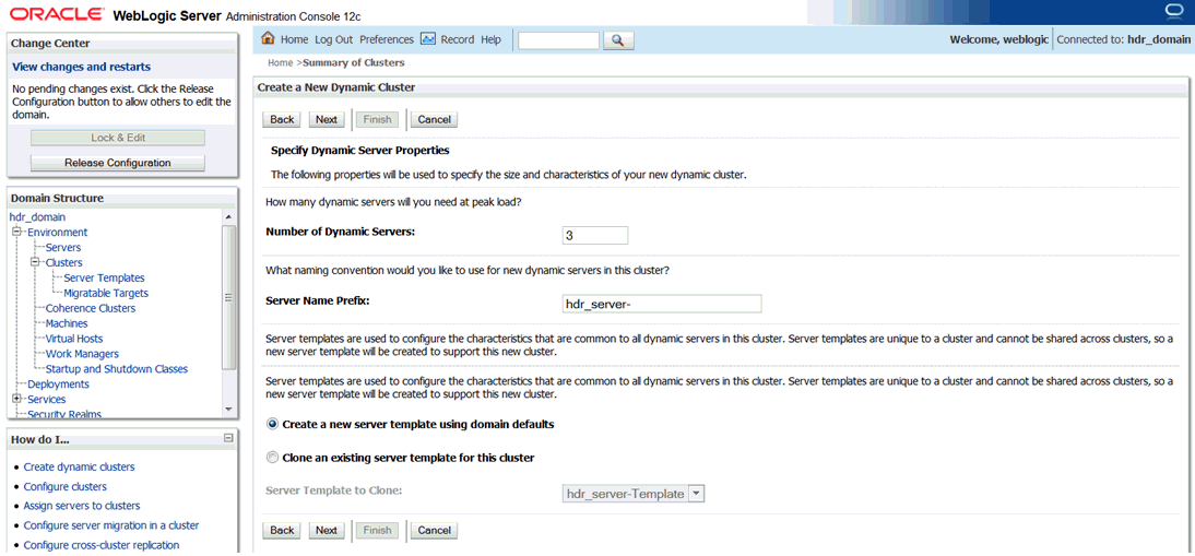 Specify Dynamic Server Properties