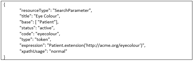 Example—Custom search parameters