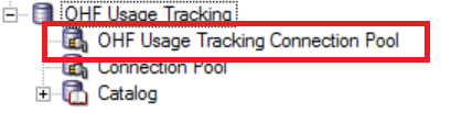 Selecting the Oracle Healthcare Foundation Usage Tracking Connection Pool