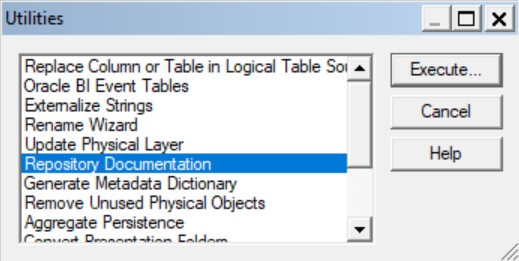 The Utilities window