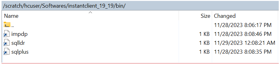 Oracle Instant Client shortcut to respective app