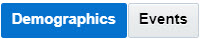 Demographics and Events are buttons. Demographics and Events are buttons.