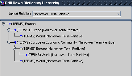 Description of Figure 13-2 Sample Results in the Level Above Window for a Weak Dictionary Folder" Description of Figure 13-2 Sample Results in the Level Above Window for a Weak Dictionary Folder"