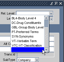 Description of "Figure 12-4 Selecting Blank Value from the Level Field in Repository Authoring"