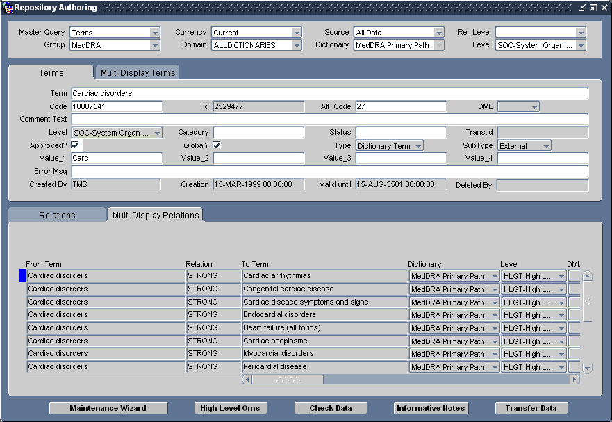 Description of "Figure 12-3 The Repository Authoring Window"