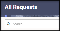 Search field - All Requests page