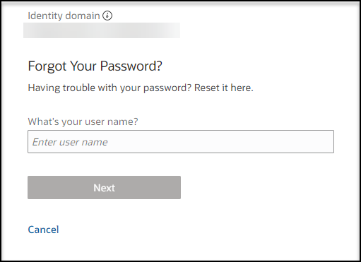 Forgot Your Password page
