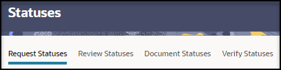 Tabs - Statuses page
