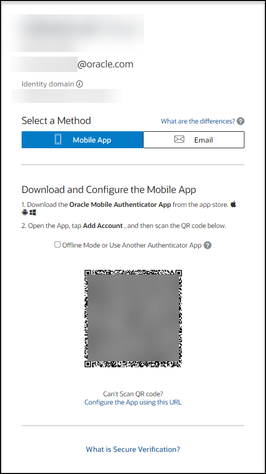 Download and Configure the Mobile App dialog box