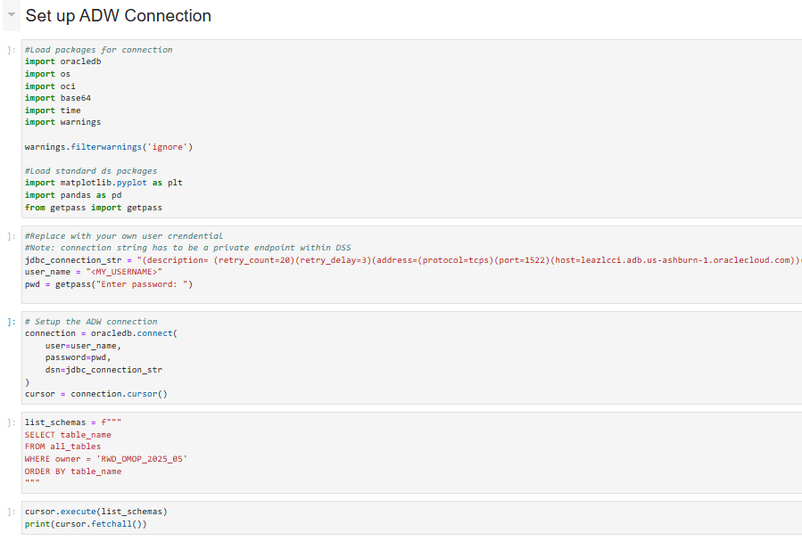 Set Up an ADW Connection