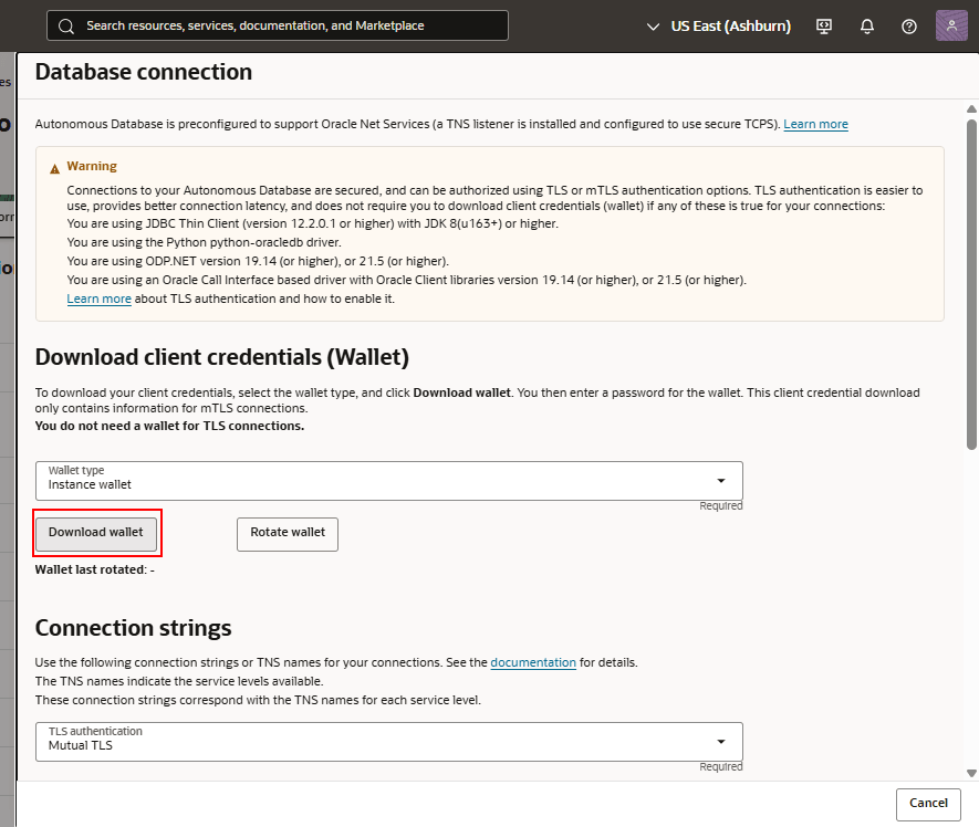 Database Connection Download