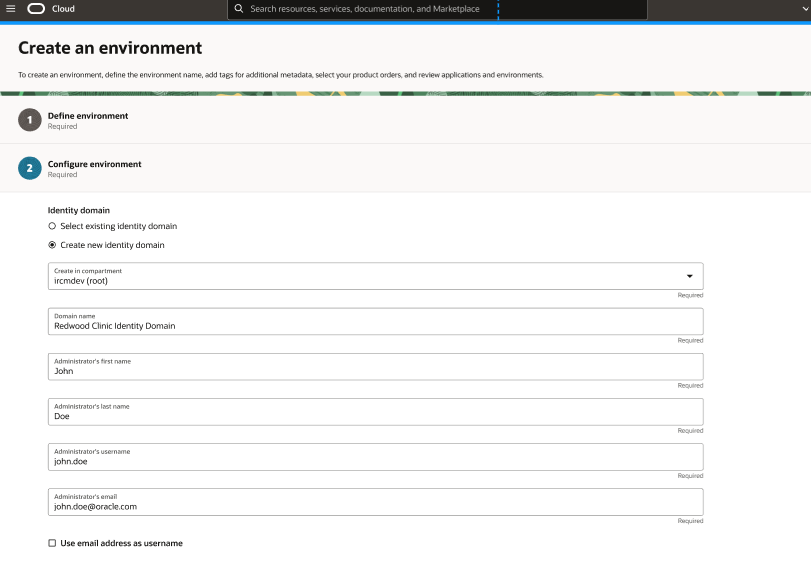 Description of ircm-create-environment2-v1.png follows