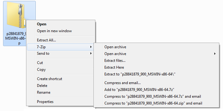 This figure shows the downloaded installation file in zip format This figure shows the downloaded installation file in zip format