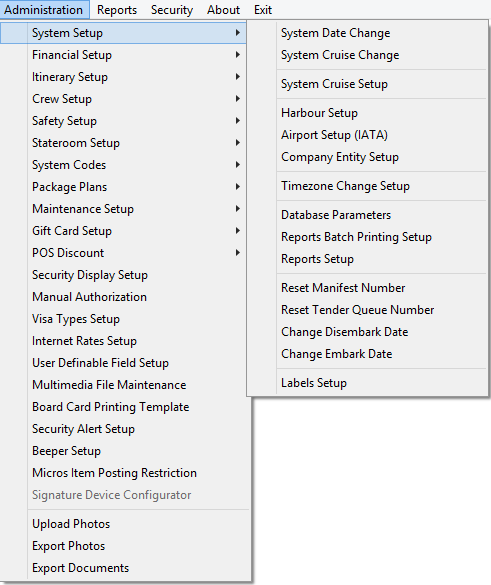 This figure shows the function in Administration Menu.