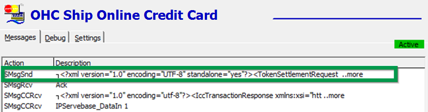 This figure shows the Response Message for Send Settlement