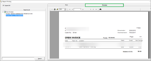 This figure shows the Preview Invoice Before Printing This figure shows the Preview Invoice Before Printing