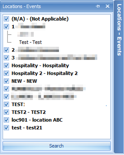 This figure shows the Event Filter Option