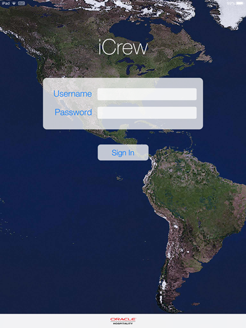 This figure shows the application login page
