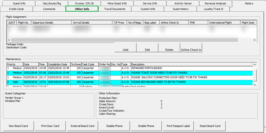 This figure shows the Other Information Tab This figure shows the Other Information Tab