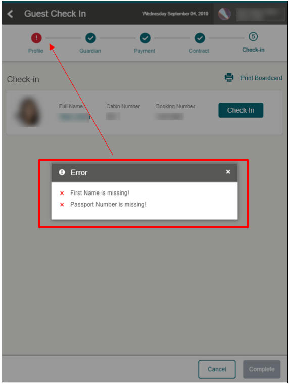 This figure shows the Check-In Validation. This figure shows the Check-In Validation.