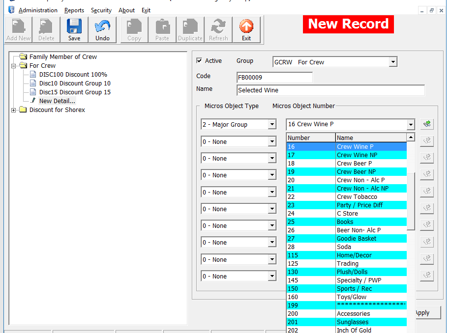 This figure shows the POS Discount Eligibility Setup