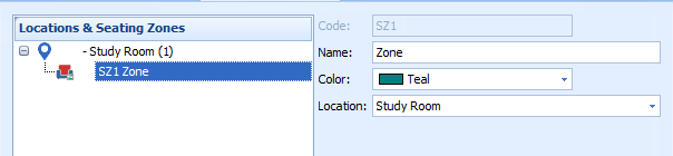 This figure shows configuration window of the Event Seating Zone.