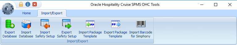 This figure shows the functions in OHC Tools Import/Export Tab.