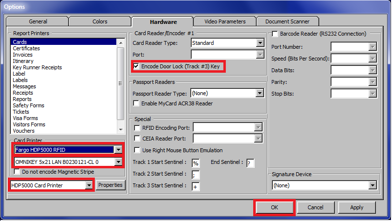 This figure shows the Management Module Hardware Options — MagCard