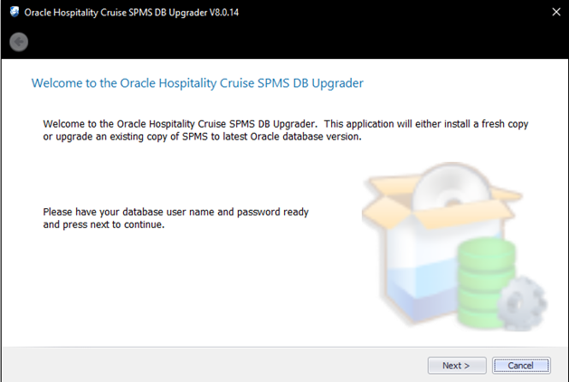 This figure shows the OHC Database Installer Welcome Screen. This figure shows the OHC Database Installer Welcome Screen.