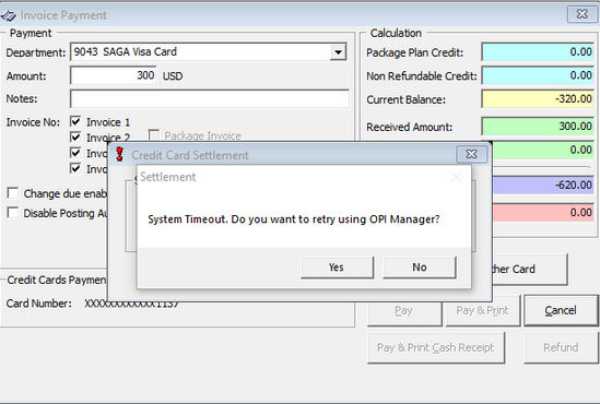 This figure shows the System Timeout