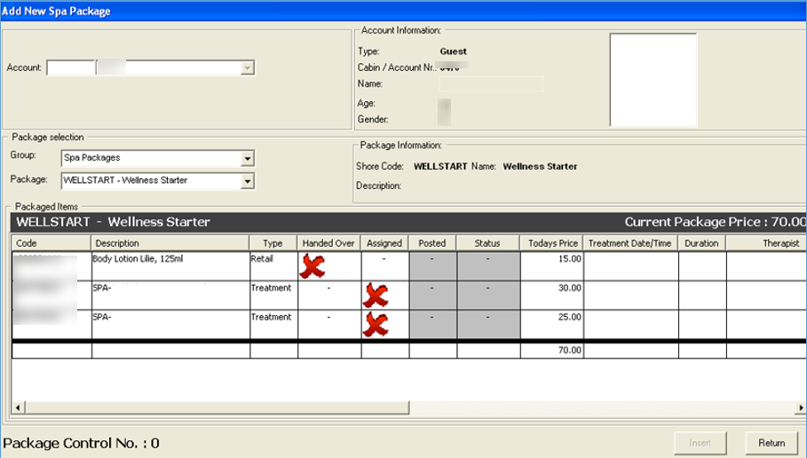 This figure shows the Add New Spa Package