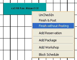 This figure shows the Finish Without Posting