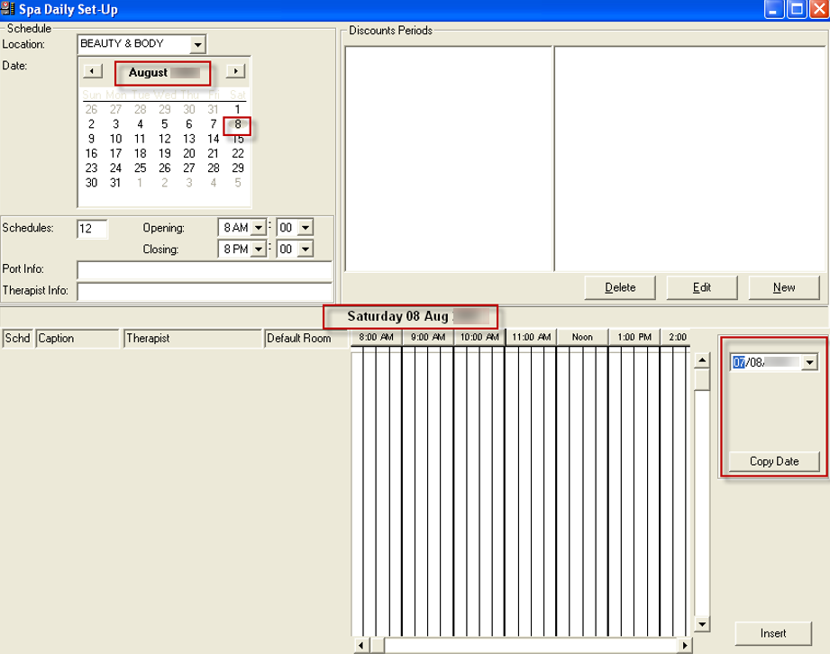This figure shows the Spa Daily Setup This figure shows the Spa Daily Setup