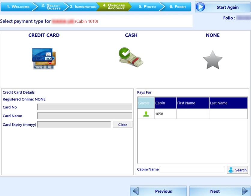 This figure shows the Onboard Account screen. This figure shows the Onboard Account screen.