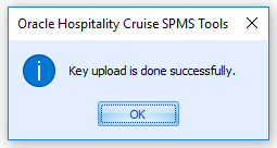 This figure shows the Successful PGP Key Upload Prompt