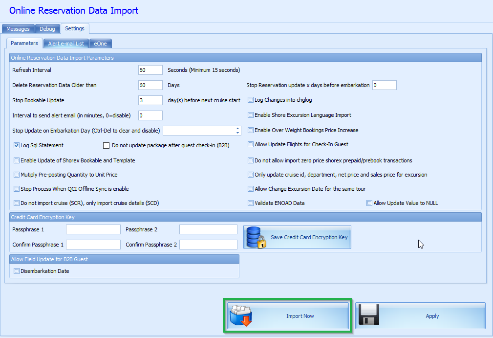 This figure shows the DGS ResOnline Import