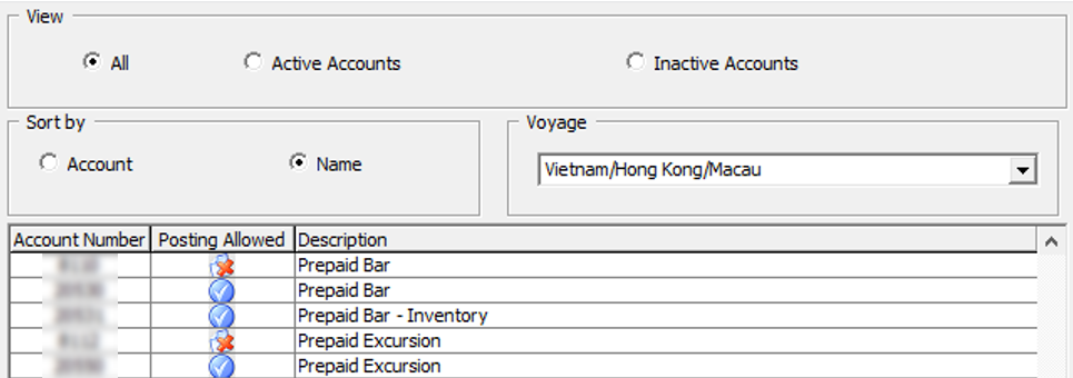 This figure shows the System Account Filters