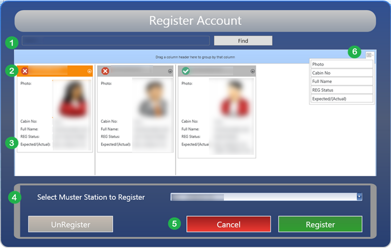 This figure shows the Passenger Search function.